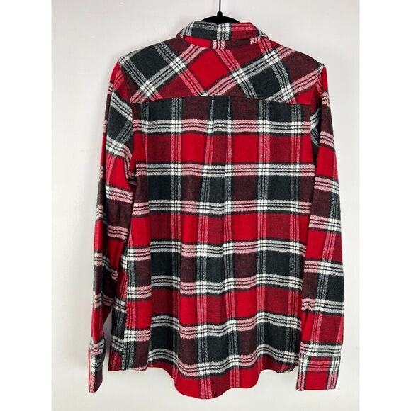 Natural Reflections Womens Red & Black Plaid Flannel Button-Up Shirt Size S - Picture 2 of 4